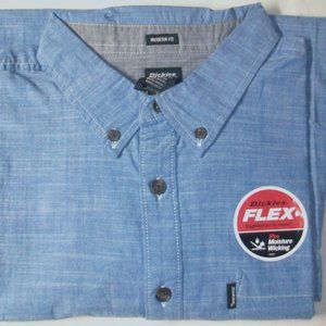 Dickies Modern Fit Short Sleeve Woven Chambray